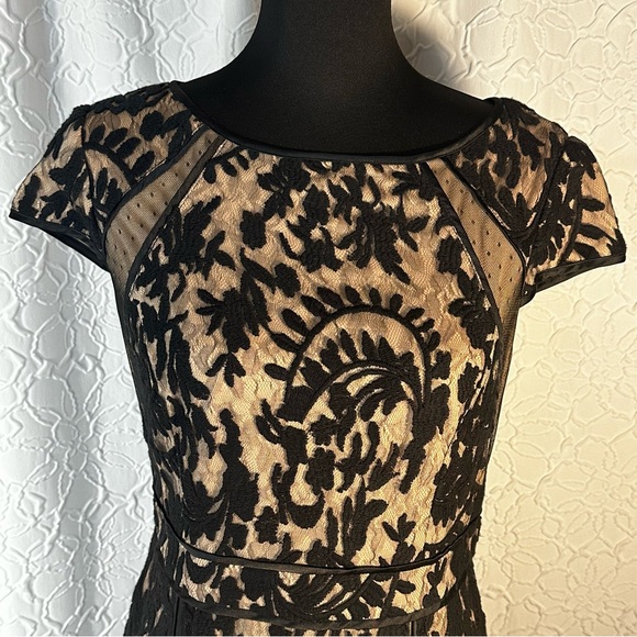 COPY - ADRIANNA PAPELL- Black Lace Party Dress SIZE 8 - Picture 2 of 16